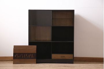 ビンテージ家具　ディスプレイも楽しめる和レトロな戸棚(R-収納棚、棚、キャビネット)(R-046731)