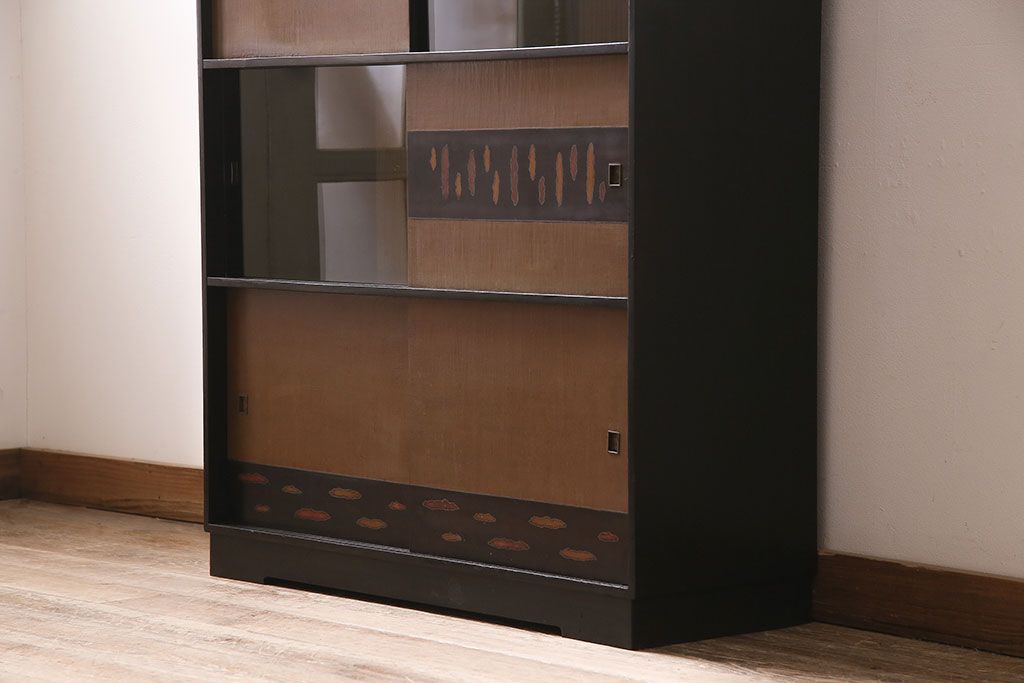 ビンテージ家具　ディスプレイも楽しめる和レトロな戸棚(R-収納棚、棚、キャビネット)(R-046731)