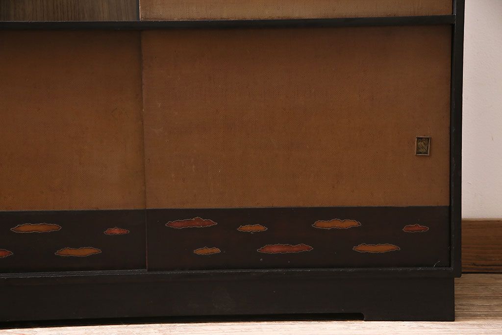 ビンテージ家具　ディスプレイも楽しめる和レトロな戸棚(R-収納棚、棚、キャビネット)(R-046731)