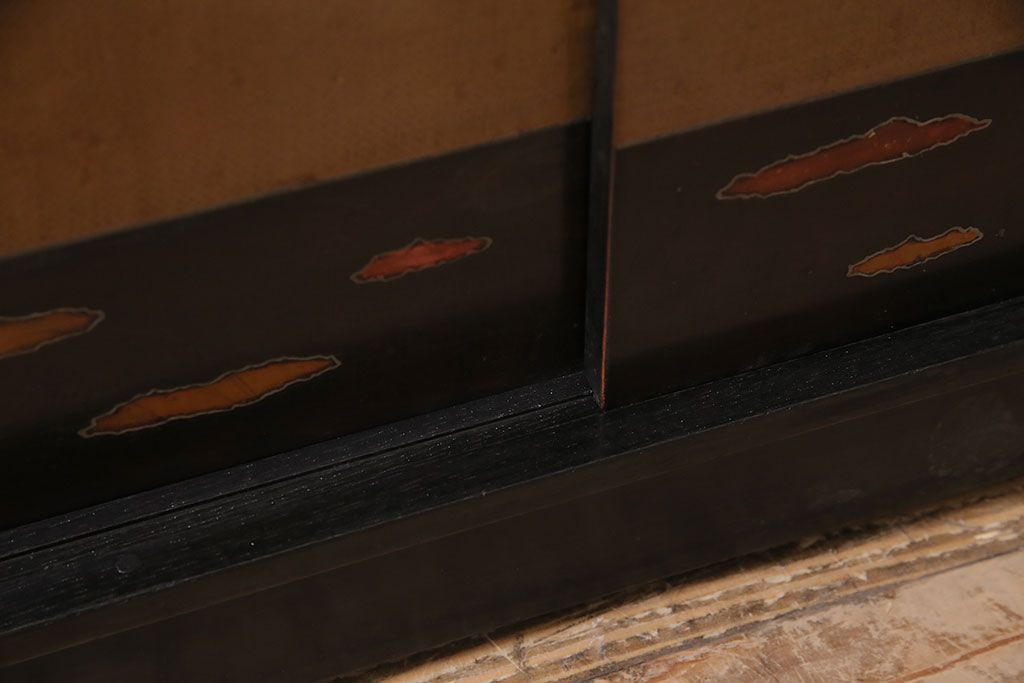 ビンテージ家具　ディスプレイも楽しめる和レトロな戸棚(R-収納棚、棚、キャビネット)(R-046731)