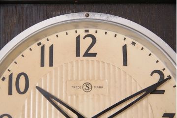 アンティーク時計　昭和中期　精工舎(SEIKOSHA、セイコー)　ゼンマイ式　21DAY　木の温かみを感じるレトロな柱時計(掛け時計、振り子時計)(R-046733)