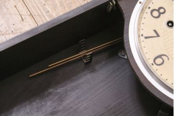 アンティーク時計　昭和中期　精工舎(SEIKOSHA、セイコー)　ゼンマイ式　21DAY　木の温かみを感じるレトロな柱時計(掛け時計、振り子時計)(R-046733)