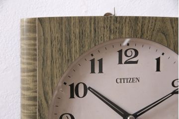 アンティーク時計　昭和中期　CITIZEN(シチズン)　30DAY　ゼンマイ式　カレンダー付　レトロなデザインが魅力の掛け時計(振り子時計、柱時計)(R-046734)