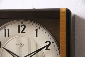 アンティーク時計　昭和中期　精工舎(SEIKOSHA、セイコー)　ゼンマイ式　14DAY　スタイリッシュなデザインが魅力の柱時計(掛け時計、振り子時計)(R-046735)