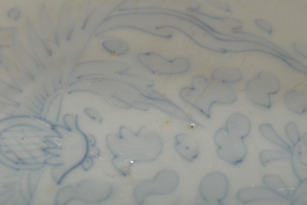 幕末〜明治　伊万里焼　色絵深鉢(深皿、二重高台、和食器)(R-046738)