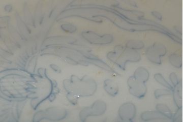 幕末〜明治　伊万里焼　色絵深鉢(深皿、二重高台、和食器)(R-046738)