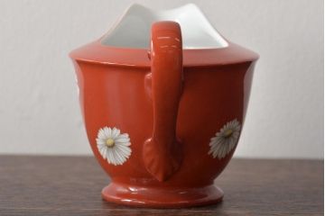 オールドノリタケ(日陶、Noritake、則武)　朱地　白菊文　クリーマー(ミルクジャー)(R-046741)