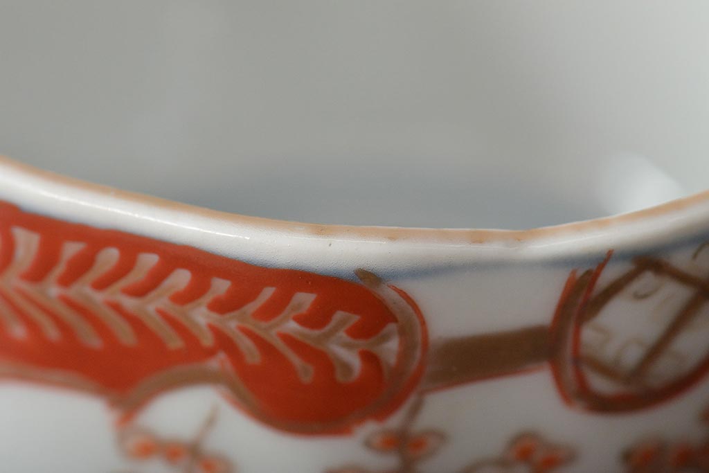 幕末〜明治　伊万里焼　色絵染付　向付(蕎麦猪口)5個(R-046742)