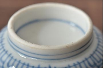 幕末〜明治　伊万里焼　色絵染付　向付(蕎麦猪口)5個(R-046742)