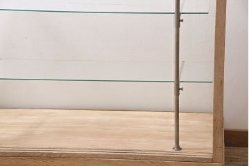 【ご成約品】レトロ家具　ナラ材　ガラスケース(R-046748)
