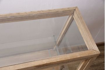 【ご成約品】レトロ家具　ナラ材　ガラスケース(R-046748)