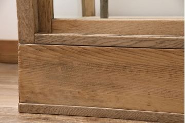 【ご成約品】レトロ家具　ナラ材　ガラスケース(R-046748)