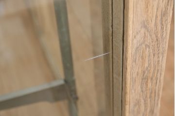 【ご成約品】レトロ家具　ナラ材　ガラスケース(R-046748)