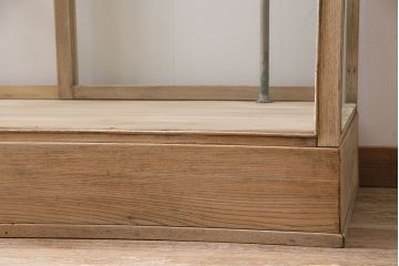 【ご成約品】レトロ家具　ナラ材　ガラスケース(R-046748)