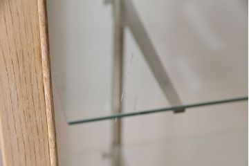 【ご成約品】レトロ家具　ナラ材　ガラスケース(R-046748)