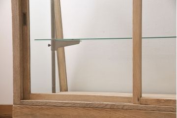 【ご成約品】レトロ家具　ナラ材　ガラスケース(R-046748)