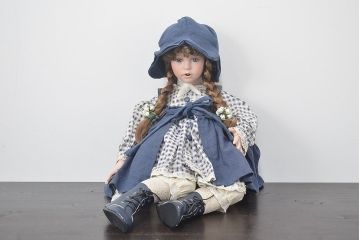 CARINE　ビスクドール　POUPEE　PORCELAINE　人形(R-046774)