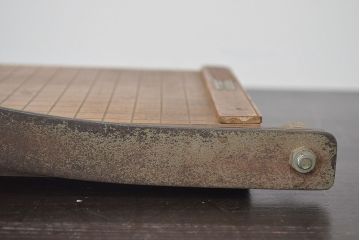 ROKUWA　古い　ペーパーカッター(裁断機、木製、マス目付、古道具)(R-046791)