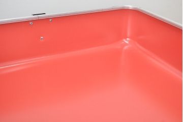 ビンテージ　エメラルドグリーン　トランク(昭和レトロ、鞄、カバン、収納、ディスプレイ)(R-046795)