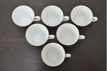 昭和レトロ　鳴海製陶　ナルミ　NARUMI　カップ&ソーサー6客(R-046796)