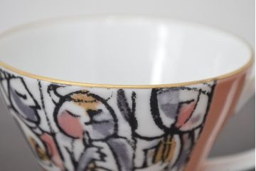 昭和レトロ　鳴海製陶　ナルミ　NARUMI　カップ&ソーサー6客(R-046796)