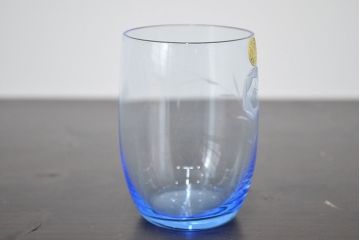 昭和レトロ　花柄　切子グラス12個　コースター6個(ガラスコップ、硝子)(R-046798)