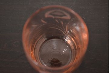 昭和レトロ　花柄　切子グラス12個　コースター6個(ガラスコップ、硝子)(R-046798)