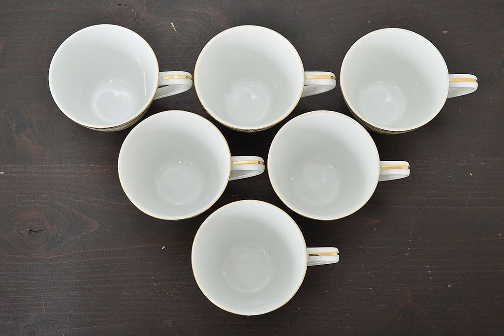 昭和中期　花柄　ノリタケ　Noritake　カップ&ソーサー6客　箱付(R-046799)