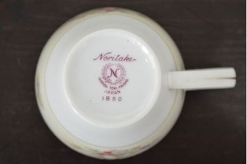 昭和中期　花柄　ノリタケ　Noritake　カップ&ソーサー6客　箱付(R-046799)
