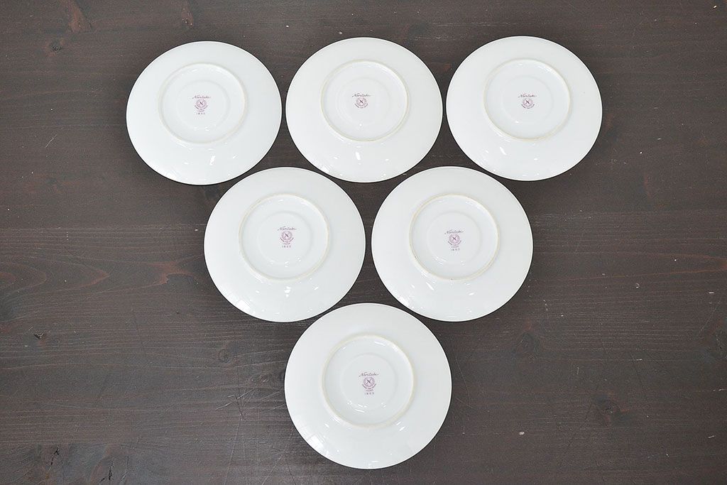 昭和中期　花柄　ノリタケ　Noritake　カップ&ソーサー6客　箱付(R-046799)