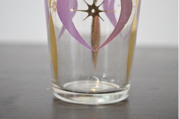 昭和レトロ　佐々木ガラス　グラス・コースター・小皿・お盆セット(HOYA、コップ)(R-046800)