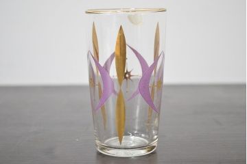 昭和レトロ　佐々木ガラス　グラス・コースター・小皿・お盆セット(HOYA、コップ)(R-046800)