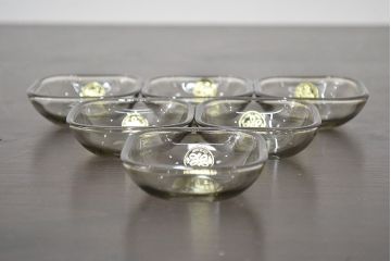 昭和レトロ　佐々木ガラス　グラス・コースター・小皿・お盆セット(HOYA、コップ)(R-046800)