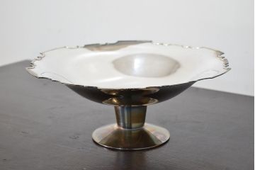 昭和初期　純銀製　コンポート　重量690g(三越、お皿)(R-046804)