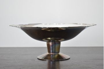 昭和初期　純銀製　コンポート　重量690g(三越、お皿)(R-046804)