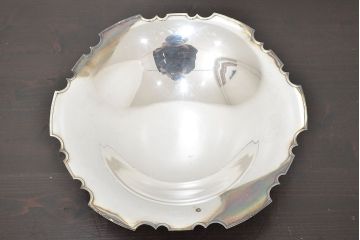 昭和初期　純銀製　コンポート　重量690g(三越、お皿)(R-046804)