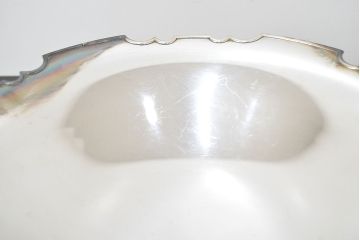 昭和初期　純銀製　コンポート　重量690g(三越、お皿)(R-046804)