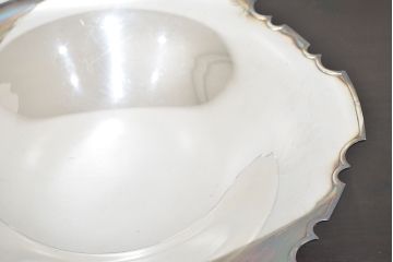 昭和初期　純銀製　コンポート　重量690g(三越、お皿)(R-046804)