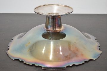 昭和初期　純銀製　コンポート　重量690g(三越、お皿)(R-046804)