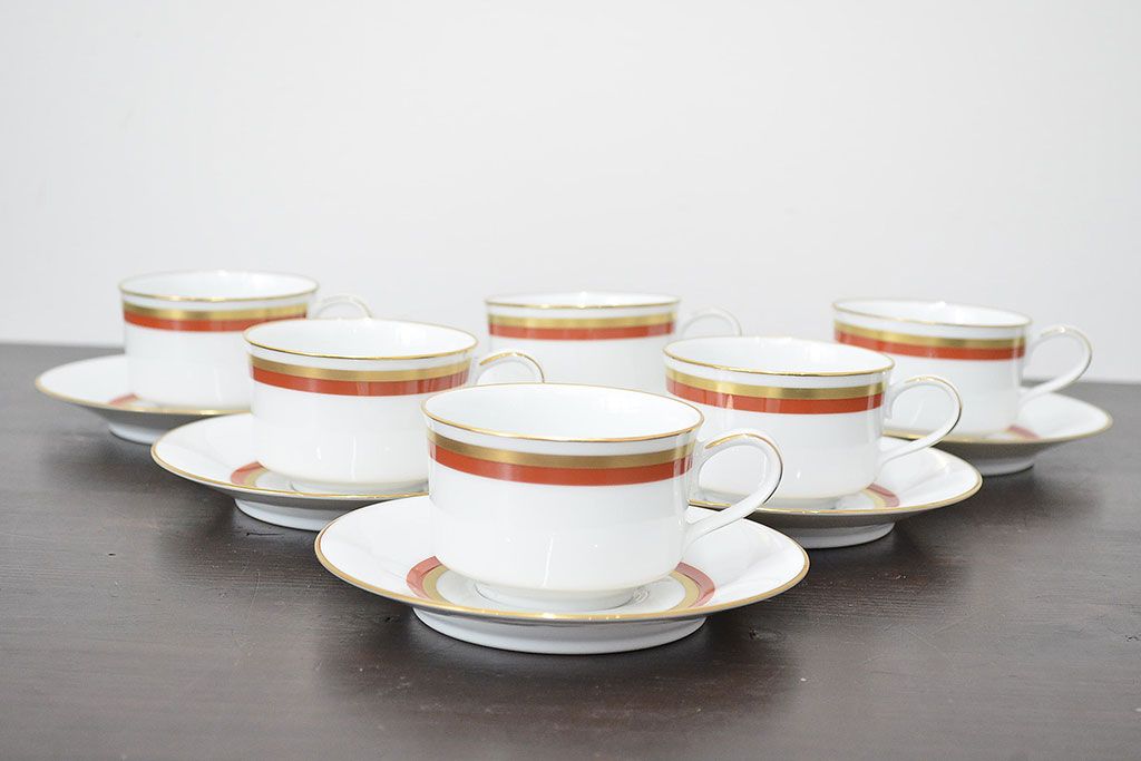 昭和中期　ノリタケ　Noritake　カップ&ソーサー6客(日本陶器)(R-046805)