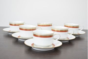 昭和中期　ノリタケ　Noritake　カップ&ソーサー6客(日本陶器)(R-046805)