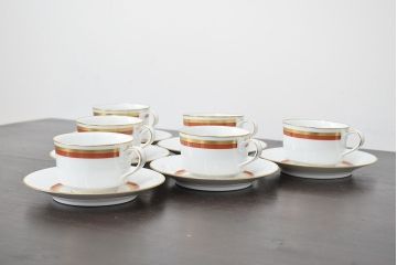 昭和中期　ノリタケ　Noritake　カップ&ソーサー6客(日本陶器)(R-046805)