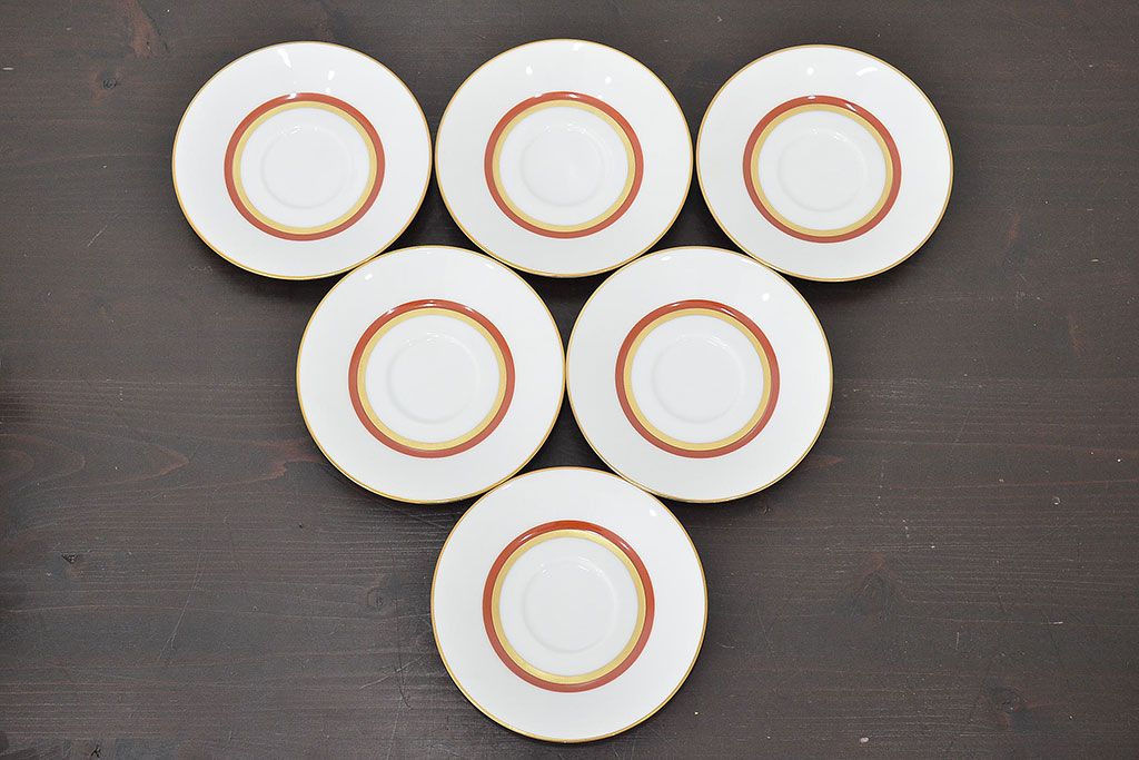 昭和中期　ノリタケ　Noritake　カップ&ソーサー6客(日本陶器)(R-046805)