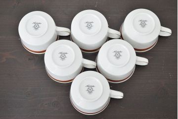 昭和中期　ノリタケ　Noritake　カップ&ソーサー6客(日本陶器)(R-046805)