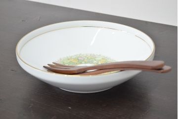 昭和中期　ノリタケ　Noritake　花柄　ボウル皿(深皿、日本陶器)　Y926A(R-046808)
