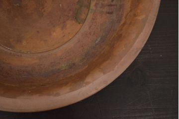 古い　銅製　洗面器　重量650g(アンティーク、レトロ、ビンテージ)(R-046810)