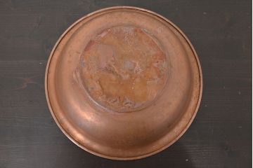 古い　銅製　洗面器　重量650g(アンティーク、レトロ、ビンテージ)(R-046810)