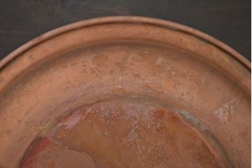 古い　銅製　洗面器　重量650g(アンティーク、レトロ、ビンテージ)(R-046810)