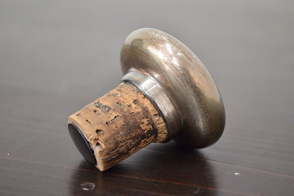 STERLING　SILVER　銀製　竹の図　透かし　デカンタ(重量790g)(R-046811)