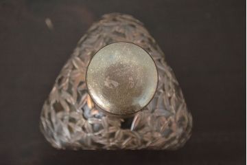 STERLING　SILVER　銀製　竹の図　透かし　デカンタ(重量790g)(R-046811)